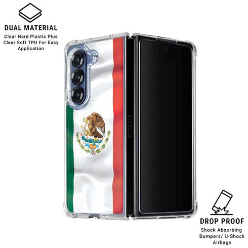 Mexico Flag Galaxy Z Fold6 Clear Case